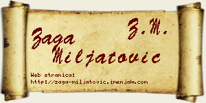 Zaga Miljatović vizit kartica